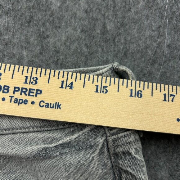 American Eagle '90s Straight Leg Jeans Women's Size 12 Gray Distressed Denim - Picture 8 of 12